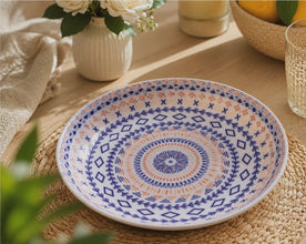 6 Ceramic Salad, Pasta & Side Plates, 7 Inch Deep — view 2 — Kenya · WIMU Kitchen