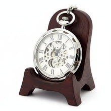 Mechanical Skeleton Stainless Steel Pocket Watch with Chain, Roman Numeral Dial — WIMU Kitchen Nairobi — Kenya · WIMU Kitchen