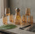 7 Piece Golden Glass Decanter Set with 6 Matching Glasses — WIMU Kitchen Nairobi