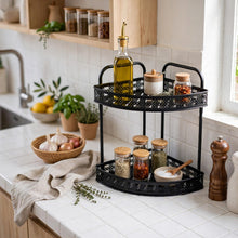 2 Tier Corner Storage Rack, Black or White — view 2 — Kenya · WIMU Kitchen