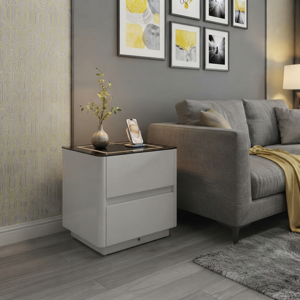 BS 10 Smart Two Drawer Nightstand with Charging Features — WIMU Kitchen Nairobi — Kenya · WIMU Kitchen Nairobi