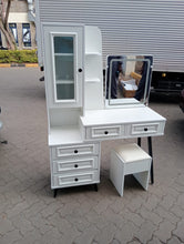 Wooden Makeup Dressing Table with Large Mirror and Spacious Drawers — view 2 — Kenya · WIMU Kitchen