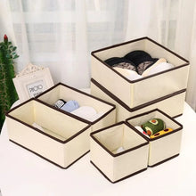 6 Piece Foldable Underwear Storage Box Set - Compartment Drawer Organisers in Beige or Grey — WIMU Kitchen Nairobi — Kenya · WIMU Kitchen