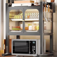 Kitchen Storage Rack with Microwave Stand, Metal Shelves and Side Holders — WIMU Kitchen Nairobi — Kenya · WIMU Kitchen
