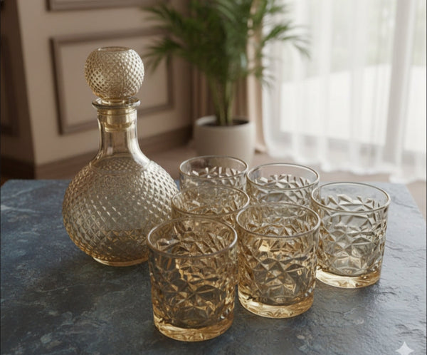 7pcs Crystal Gold Decanter Set — Kenya · WIMU Kitchen Nairobi
