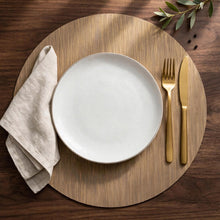 6 Bronze Effect Round Table Mats 38cm, Waterproof — view 3 — Kenya · WIMU Kitchen