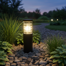 LED Bollard Light with E27 Holder - IP64 Aluminium with Upper and Side Light Distribution LL 22BL-67-04-BK-WW — WIMU Kitchen Nairobi — Kenya · WIMU Kitchen