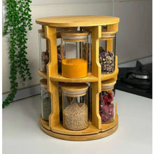 8-Piece Rotating Bamboo Spice Rack Set — WIMU Kitchen Nairobi — Kenya · WIMU Kitchen