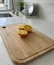 Solid bamboo chopping board – side view — Kenya · WIMU Kitchen