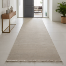 Fuwwa Solid Taupe Corded Rib Runner, 3m or 4m — view 2 — Kenya · WIMU Kitchen