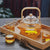 Glass Tea Set with 1400ml Teapot, 6 Cups and Bamboo Serving Tray — WIMU Kitchen Nairobi