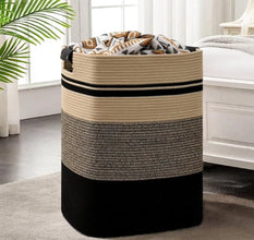 Rope Woven Laundry Hamper with Leather Handles — WIMU Kitchen Nairobi — Kenya · WIMU Kitchen