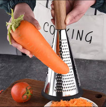 4-Sided Stainless Steel Kitchen Grater with Wooden Handle — Kenya · WIMU Kitchen