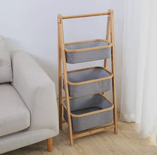 Foldable Bamboo Laundry Hamper with Pull-Out Baskets and Storage Shelf — WIMU Kitchen Nairobi — Kenya · WIMU Kitchen