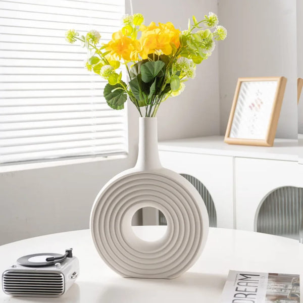 Timeless Grace: Round Elegant White Ceramic Vase for Modern Homes — WIMU Kitchen Nairobi — Kenya · WIMU Kitchen Nairobi