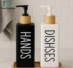 Ceramic Square Soap Dispenser Set - Nairobi, Kenya — view 2 — Kenya · WIMU Kitchen