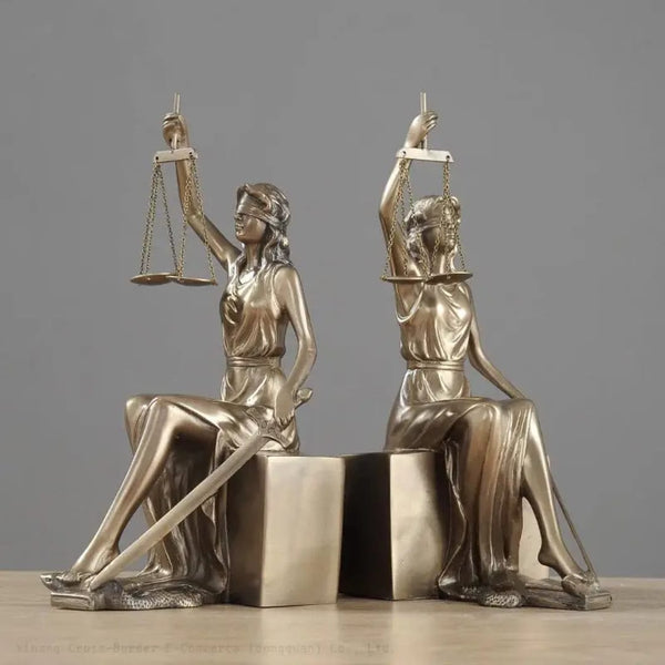 Lady Justice Bronze Finish Bookend Statues, Pair — WIMU Kitchen Nairobi — Kenya · WIMU Kitchen Nairobi