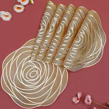 6 Piece Rose Flower PVC Table Mats, Heat Resistant — view 2 — Kenya · WIMU Kitchen