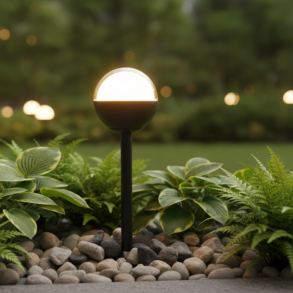Semi-Globe LED Bollard Light 18W 3000K - IP65 Aluminium Surface Mounted LL 24BL-37-06-BK-WW — WIMU Kitchen Nairobi — Kenya · WIMU Kitchen Nairobi