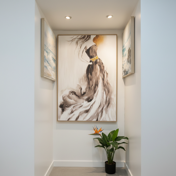 Lady Printed Oil Painting + Frame (80 × 120 × 3.5 cm) — Kenya · WIMU Kitchen Nairobi