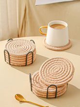 8 Piece Absorbent Cotton Woven Coaster Set with Metal Stand — WIMU Kitchen Nairobi — Kenya · WIMU Kitchen