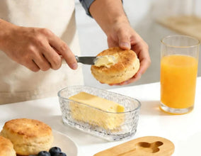 Glass Butter Spread Kit 300ml with Natural Bamboo Lid - Butter Dish and Keeper — WIMU Kitchen Nairobi — Kenya · WIMU Kitchen