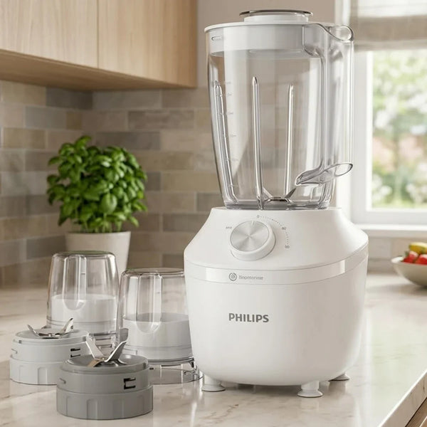 Philips 3000 Series Blender 600W with Mill & Chopper - 2L Plastic Jar, 2 Speed Settings + Pulse, ProBlend Technology — WIMU Kitchen Nairobi — Kenya · WIMU Kitchen Nairobi