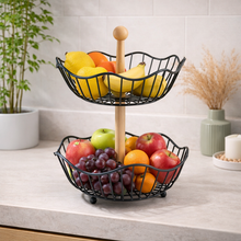 2 Layer Metallic Fruit Rack - Two-Tier Open Vertical Storage for Fruit and Vegetables — WIMU Kitchen Nairobi — Kenya · WIMU Kitchen