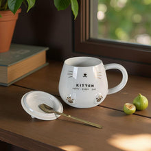 Glossy Kitten-Themed Mug with Lid and Spoon – Set of 1 or 6 — WIMU Kitchen Nairobi — Kenya · WIMU Kitchen