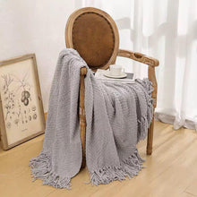Heavyweight Knitted Throw Blanket with Tassel Trim, 3 Colours — WIMU Kitchen Nairobi — Kenya · WIMU Kitchen