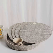4 Piece Cotton Rope Woven Table Mat Set with Holder - Non-Slip Heat-Resistant Mats — WIMU Kitchen Nairobi — Kenya · WIMU Kitchen