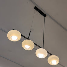 4-Light Linear Pendant, Black & White Glass, E27 — view 3 — Kenya · WIMU Kitchen
