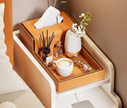 Leather Tissue Box with Integrated Storage Tray — WIMU Kitchen Nairobi — Kenya · WIMU Kitchen