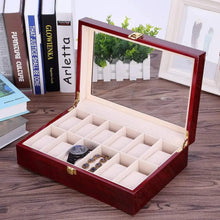12-Slot Wooden Watch Organiser with Glass Top - Collection Display Case — WIMU Kitchen Nairobi — Kenya · WIMU Kitchen