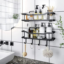 2 Piece No-Drill Shower Caddy Shelf Set with High Load Adhesive — view 2 — Kenya · WIMU Kitchen