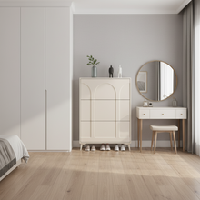 Double Layer Bucket Flip Shoe Cabinet 100 x 90 x 24cm with Gold Handles and Raised Legs — WIMU Kitchen Nairobi — Kenya · WIMU Kitchen