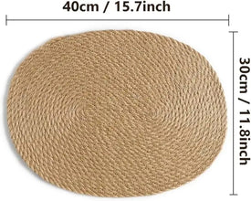 Oval Woven Placemats for Dining Tables - Nairobi — view 4 — Kenya · WIMU Kitchen