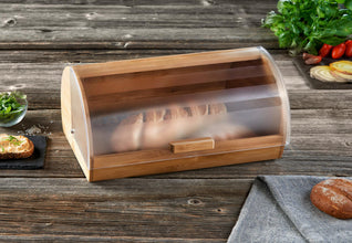 Bamboo Bread Box with Roll-Top Clear Lid — WIMU Kitchen Nairobi — Kenya · WIMU Kitchen