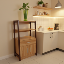 3-Tier Two-Tone Wooden Display Cabinet with Drawer & 2 Doors — WIMU Kitchen Nairobi — Kenya · WIMU Kitchen