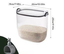 10kg Acrylic Airtight Rice Container with Scoop — view 2 — Kenya · WIMU Kitchen