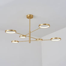 Gold Molecular Ring Chandelier / LED Sputnik Ring Light — Kenya · WIMU Kitchen
