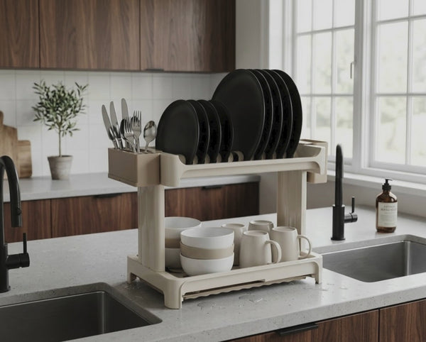 Heavy Duty 2 Tier Plastic Dish Rack, 45 x 38 x 27cm — WIMU Kitchen Nairobi — Kenya · WIMU Kitchen Nairobi