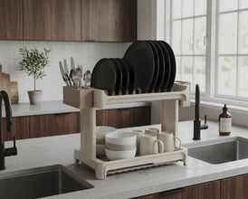 Heavy Duty 2 Tier Plastic Dish Rack, 45 x 38 x 27cm — WIMU Kitchen Nairobi — Kenya · WIMU Kitchen