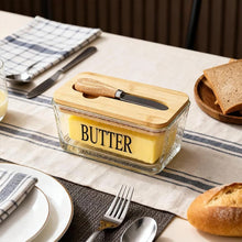 Glass Butter Dish with Bamboo Lid & Knife — WIMU Kitchen Nairobi — Kenya · WIMU Kitchen