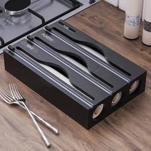 3-in-1 Bamboo Kitchen Paper Towel Dispenser with Built-In Cutters for Foil & Cling Film — WIMU Kitchen Nairobi — Kenya · WIMU Kitchen
