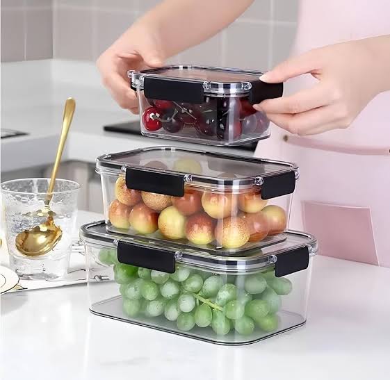 3-Piece Large Acrylic BPA-Free Storage Container Set — WIMU Kitchen Nairobi — Kenya · WIMU Kitchen Nairobi