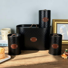 4 Piece Quilted Bread Bin & Canister Set, Airtight — view 4 — Kenya · WIMU Kitchen