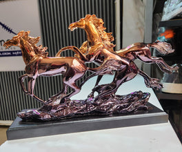 Resin Black Gold Running Horse Decorative Sculpture — Kenya · WIMU Kitchen