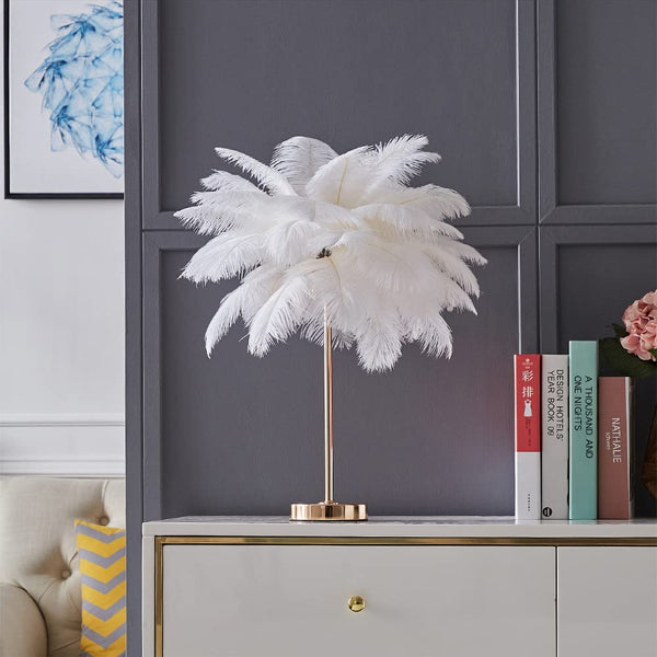 Bedside LED White Feather Table Lamp for Bedroom & Nursery Ambient Lighting — WIMU Kitchen Nairobi — Kenya · WIMU Kitchen Nairobi