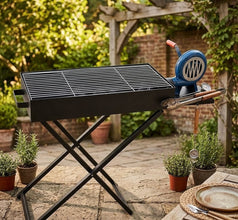 Portable Foldable Charcoal BBQ Grill with Manual Air Blower — Kenya · WIMU Kitchen